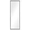 Full-length Callan Mirror with a slim black iron frame and distressed rustic finish.