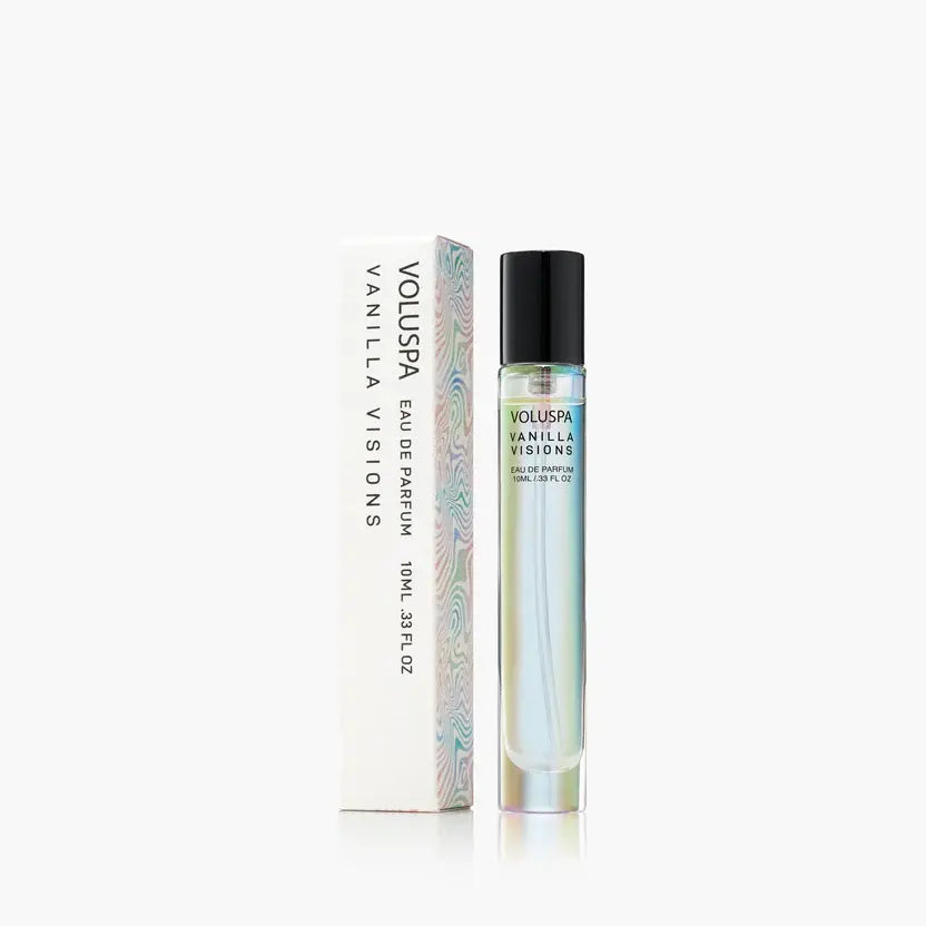 Bottle of Vanilla Visions Eau De Parfum with sugared vanilla notes