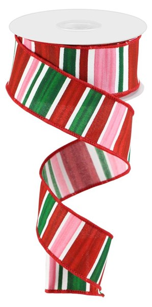 1.5"X10yd Multi Width Horizontal Stripe Ribbon