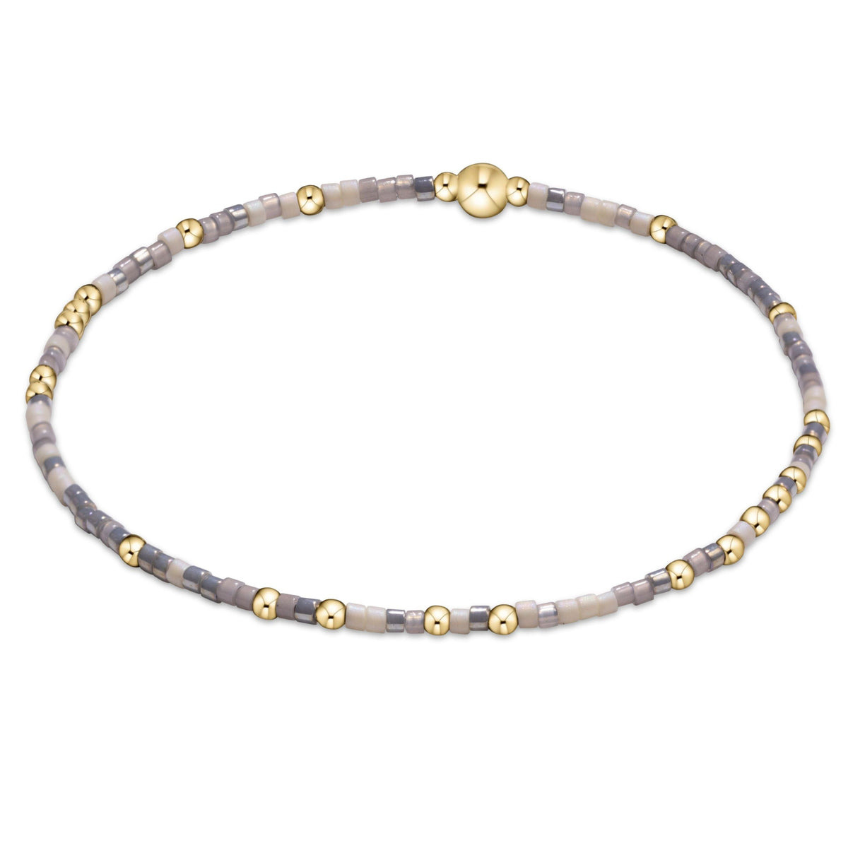 Hand-beaded Hope Unwritten bracelet with mixed seed beads in various colors on high-performance elastic.