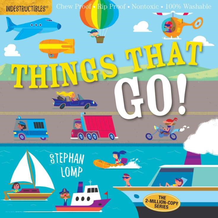 Indestructibles book with bright illustrations on a durable waterproof cover designed for babies.