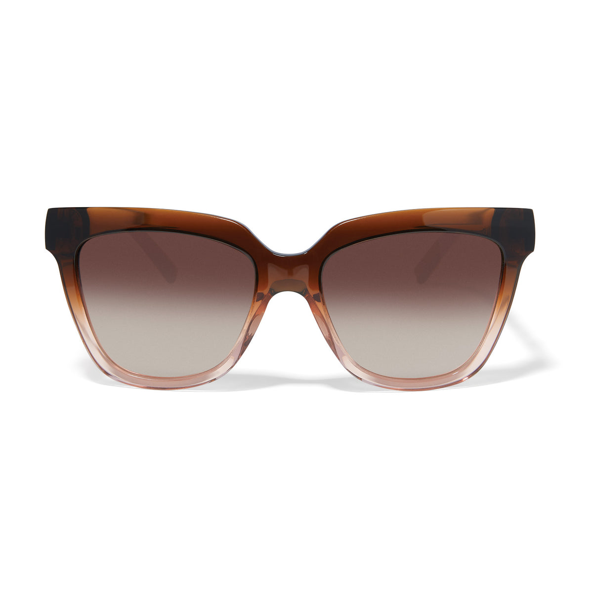 Interlok Infinity square sunglasses in tortoise with gradient lenses and silver-plated accents.