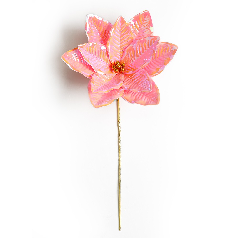 Valentine's decorative floral stem accessory with a D5.9-inch by H15.7-inch silhouette.