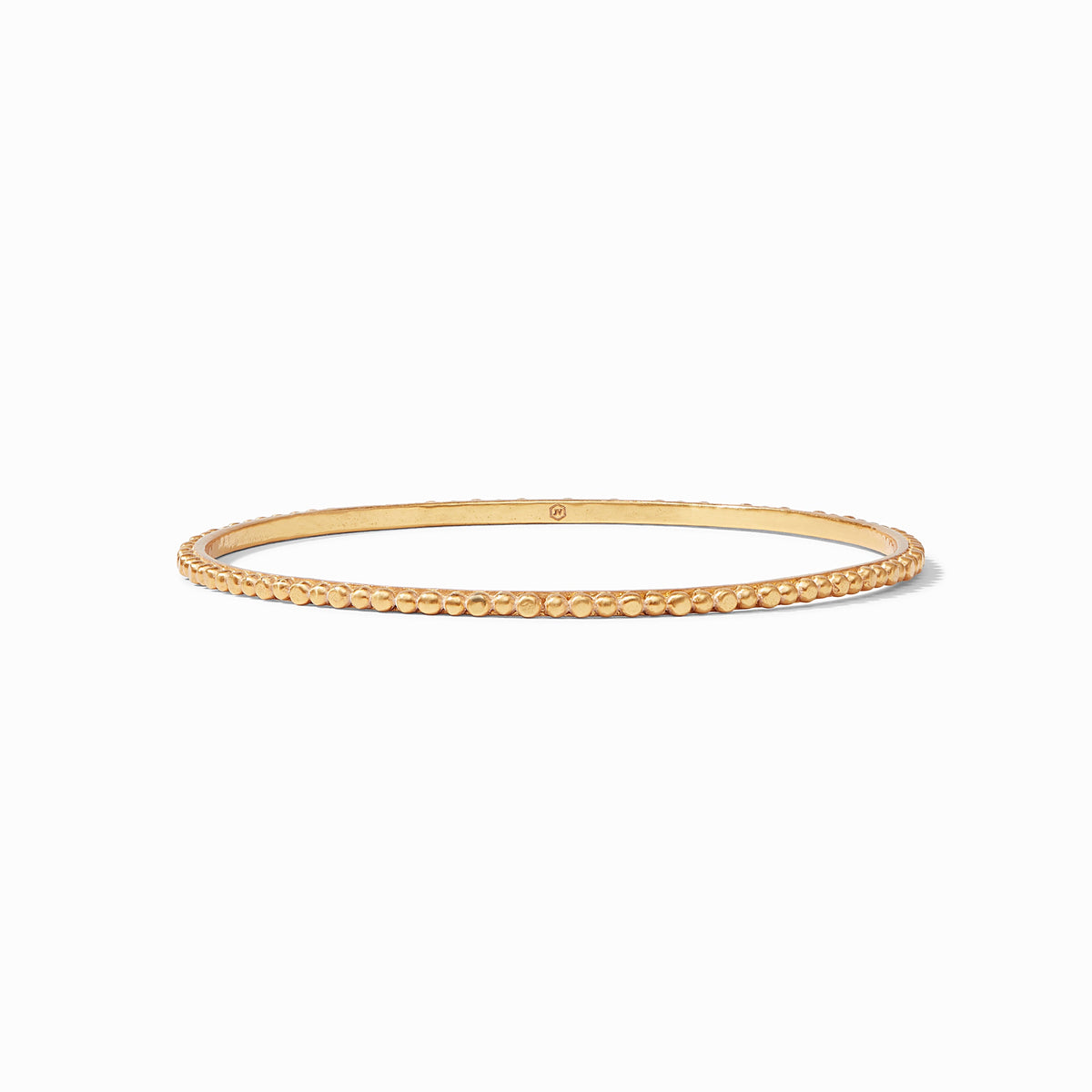 Colette Bead Bangle in gold featuring a thin band with a continuous beaded texture.