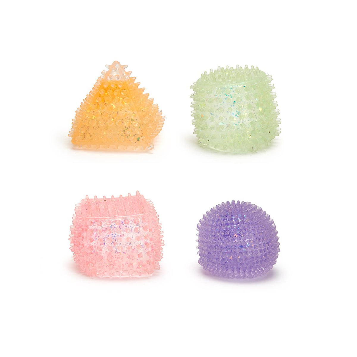 Glitter Gem Jellies Squishy toy in translucent jelly with shimmering glitter particles inside.