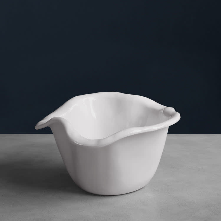 White VIDA Havana melamine ice bucket with a ceramic-style finish.