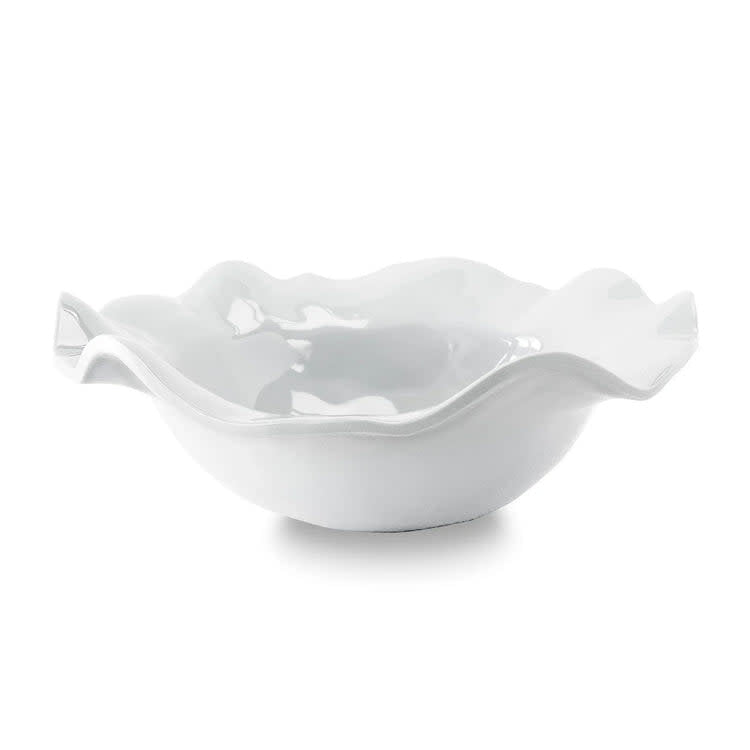 White melamine VIDA Havana med bowl with a ceramic-like finish.