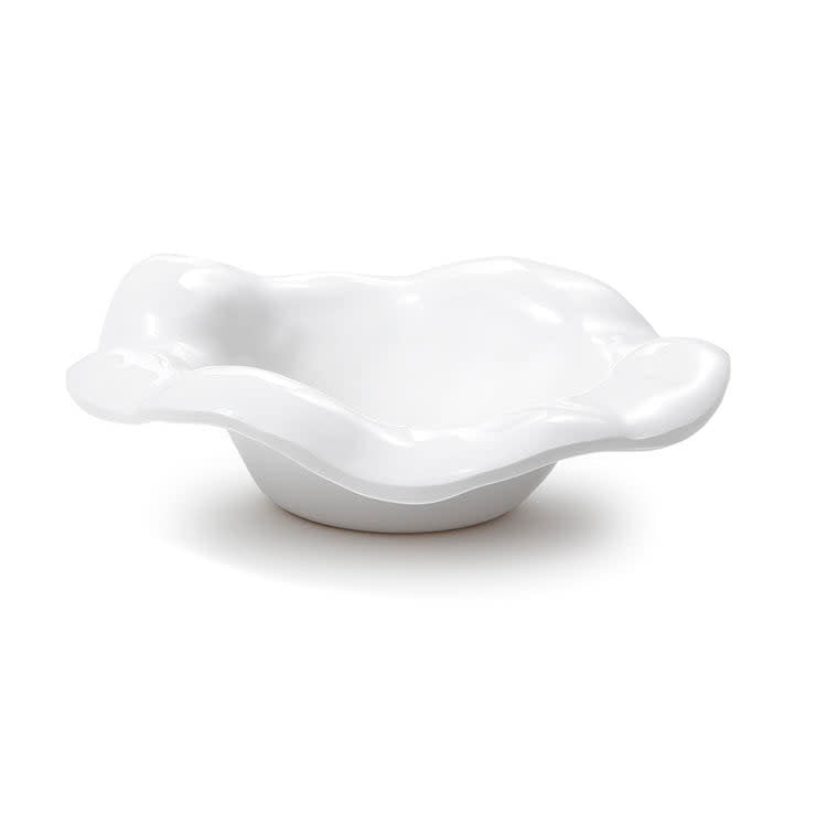 White Havana melamine small bowl with a ceramic-like finish.