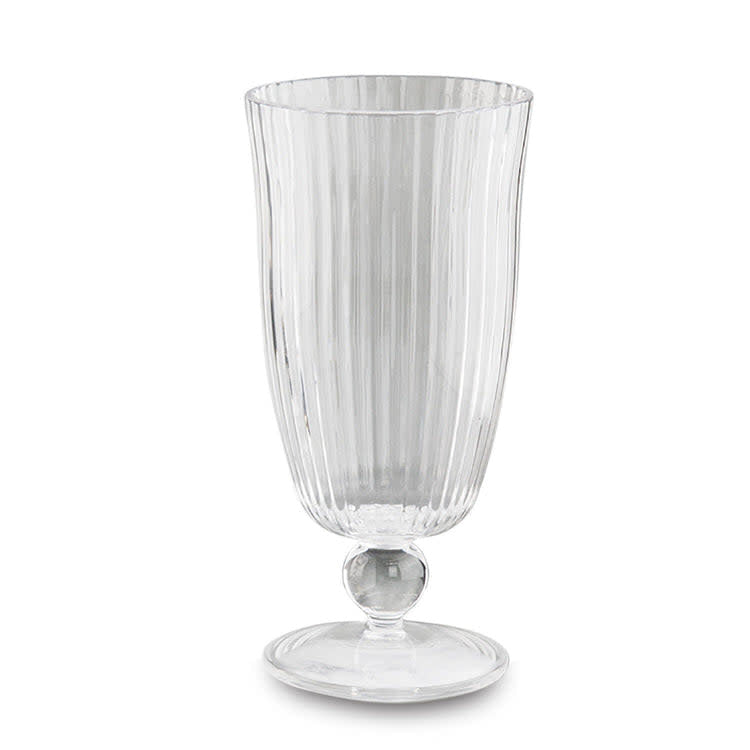 Clear acrylic Venice tumbler with a rippling texture stem holding up to 16 oz.