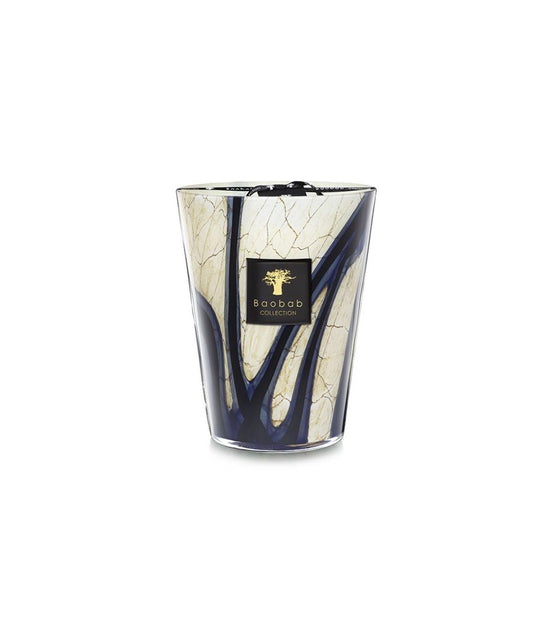 Candle Stones Lazuli with cardamom sea salt musk fragrance in blue stone material