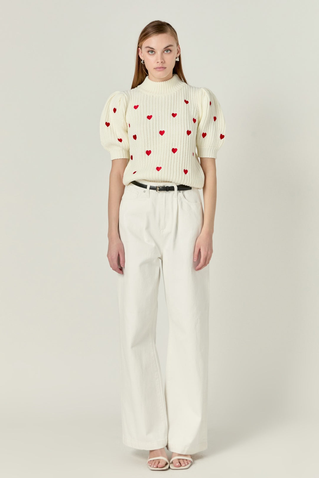 Sierra Heart Shape Embroidery Sweater