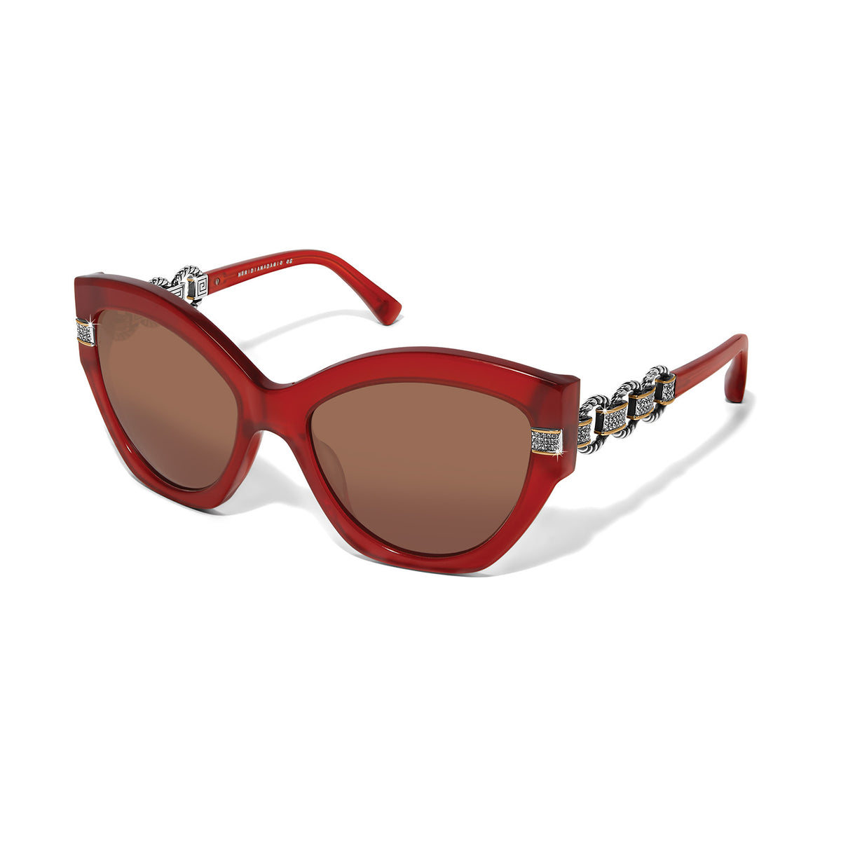 Cat eye sunglasses in Rouge with two-tone accents and exclusive Brighton case