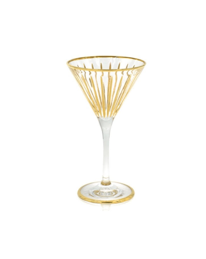 Round gold glass coaster with a polished metallic rim.