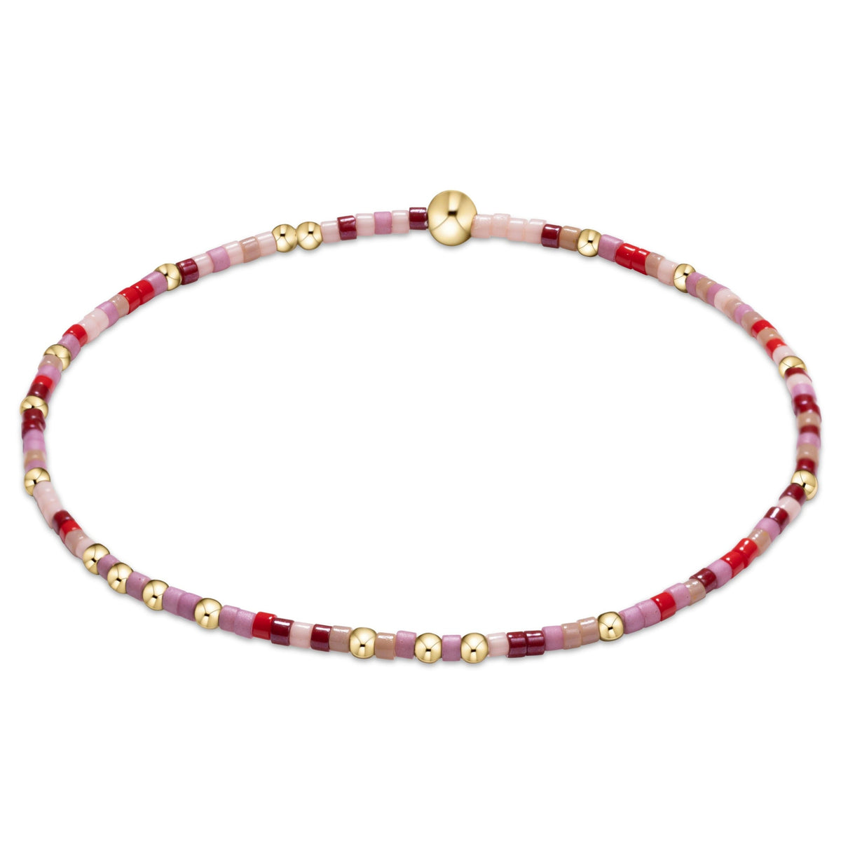Hope Unwritten bracelet with mixed seed beads in various colors.