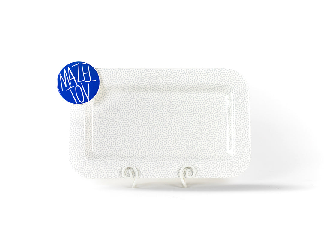 Stone Small Dot Mini Entertaining Rectangle Platter