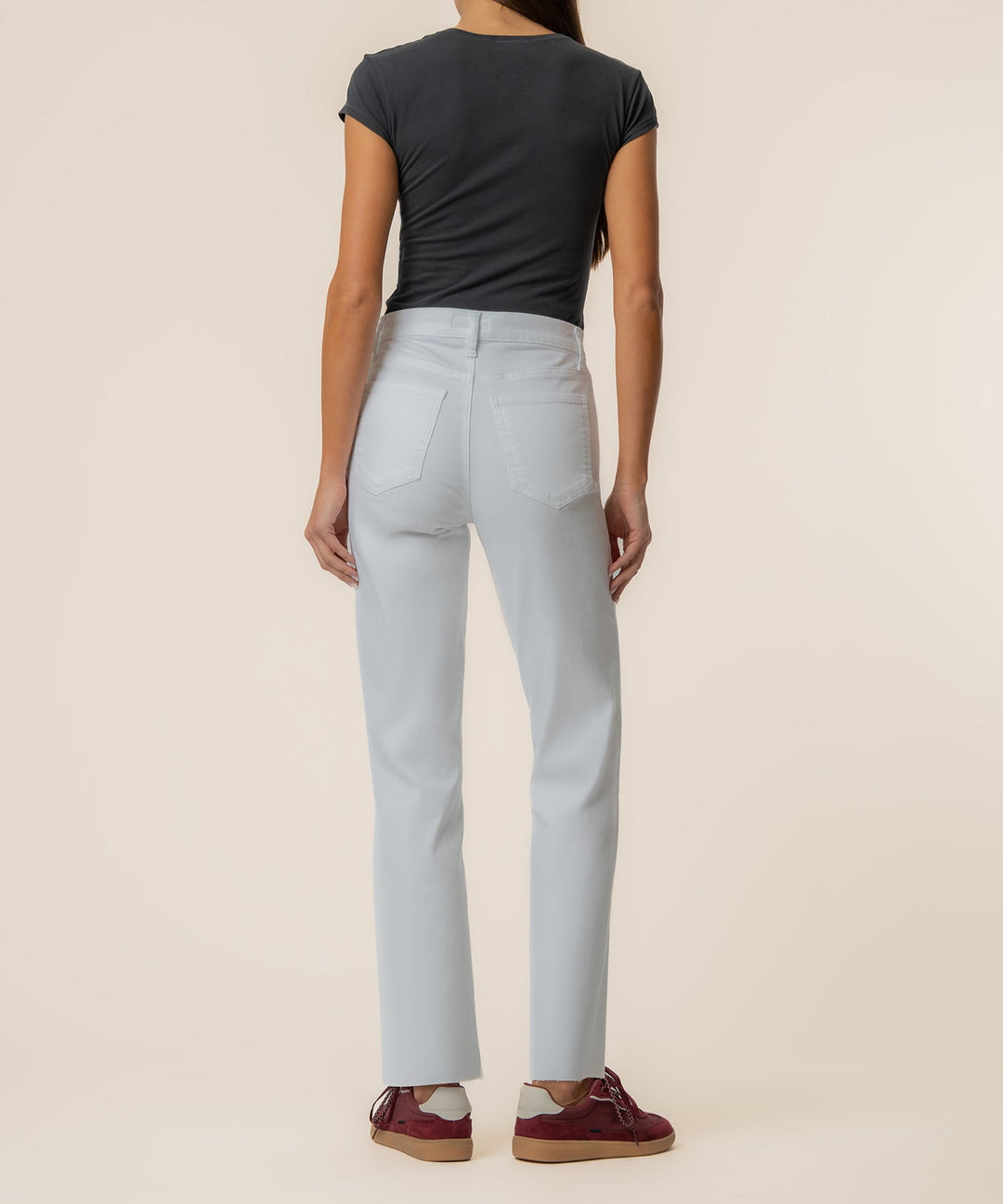 Avery High Rise Easy Straight Leg Raw Hem