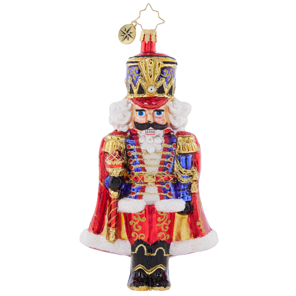 Holiday Elegance Nutcracker figurine in red with gold accents