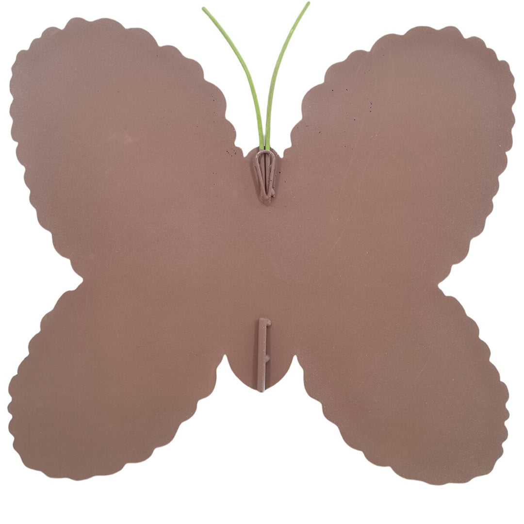 Boxwood butterfly stake with green foliage forming a symmetrical wing shape.