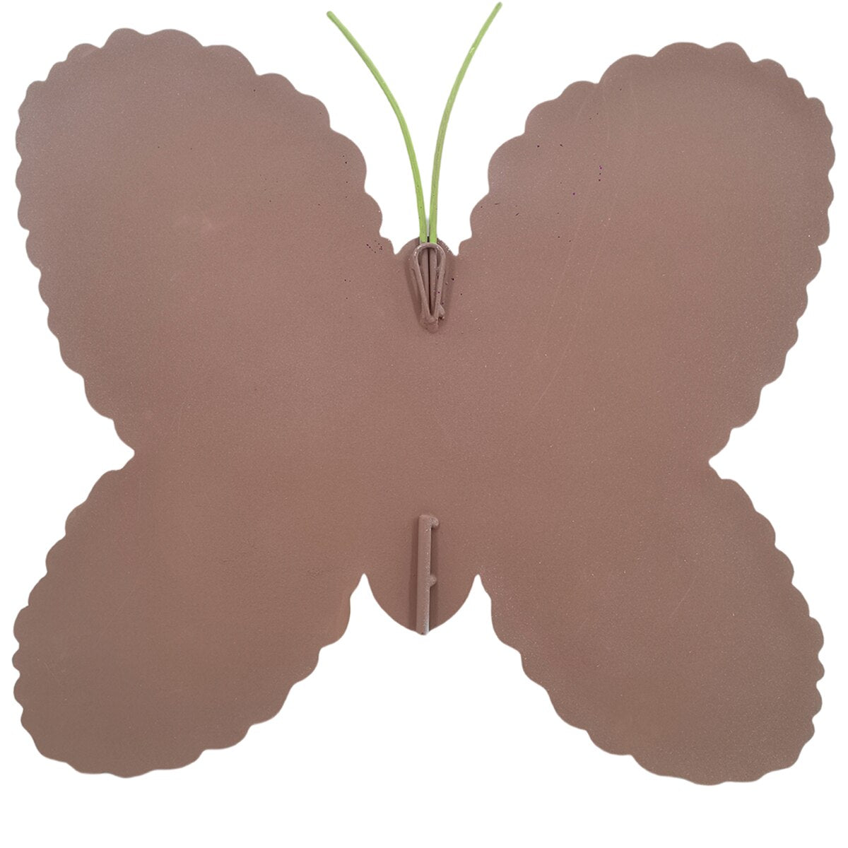 Boxwood butterfly stake with green foliage forming a symmetrical wing shape.