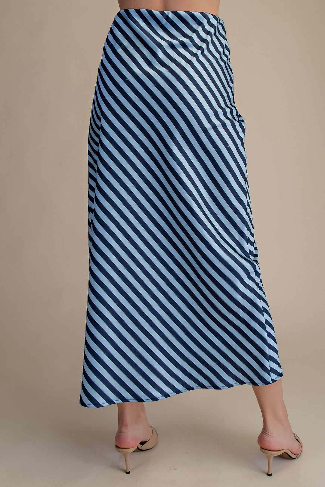 Ella Waist Elastic Band Midi Skirt