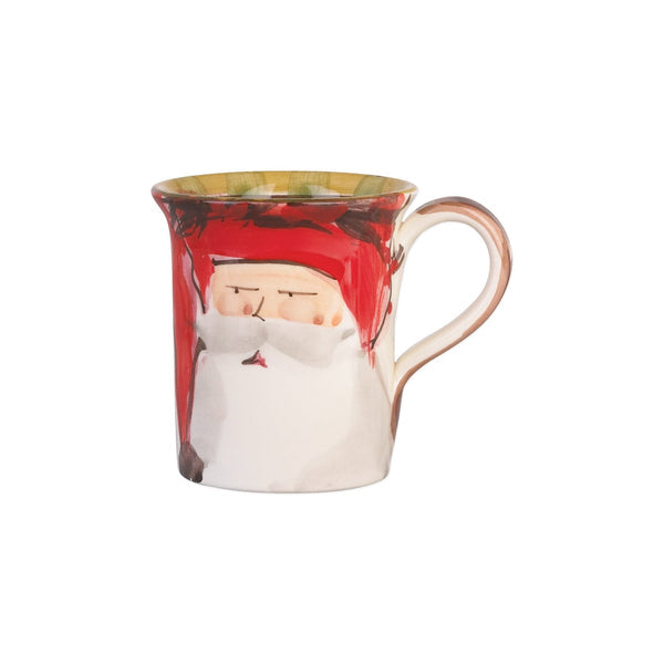White Terra Bianca ceramic mug with Old St. Nick branding