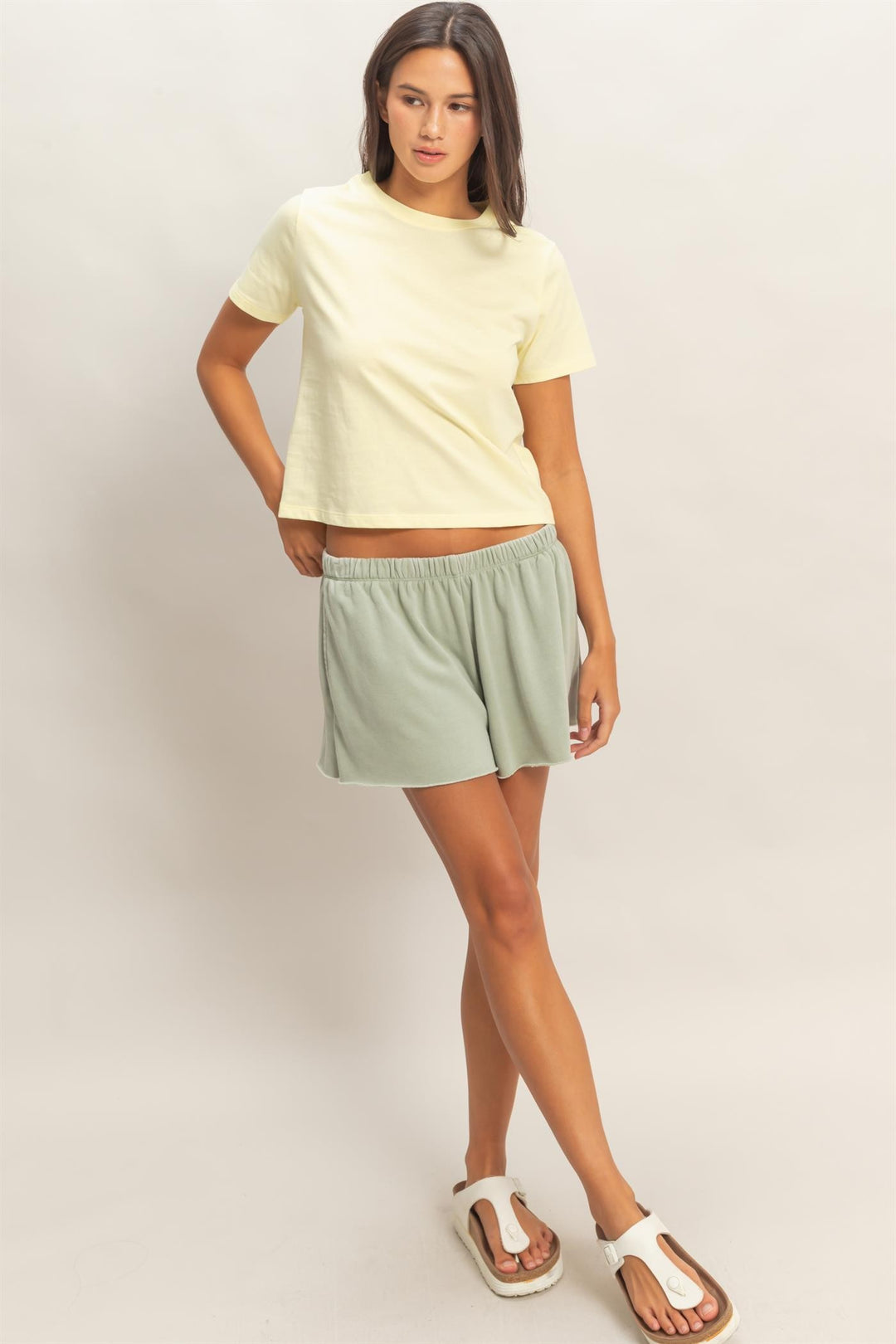 Zyrah Crew Neck Cotton T-shirt