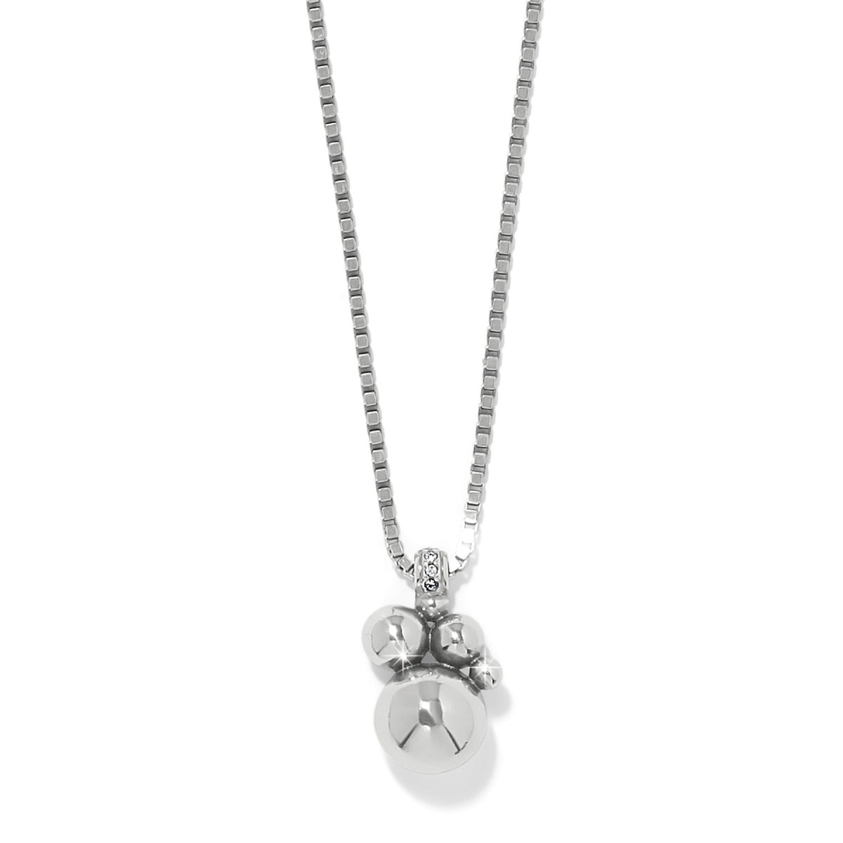 Silver plated adjustable necklace with a stargazer pendant on an 18-inch chain.