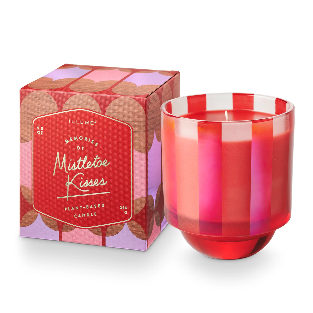 Boxed glass candle in Memory Lane scent with a vintage-inspired label.