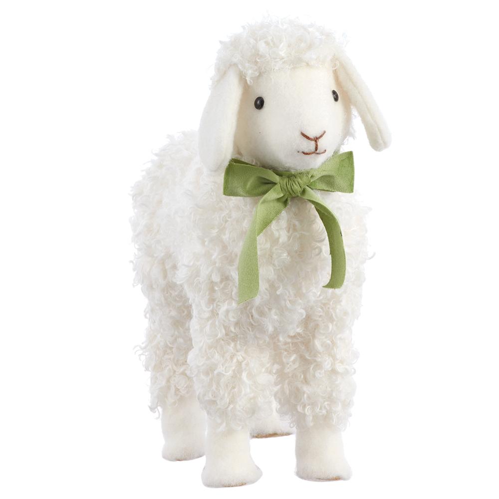 13.5 Inch Sheep  White Green