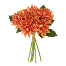 12 Inch Rust Real Touch Dahlia Bundle (6 Stems)