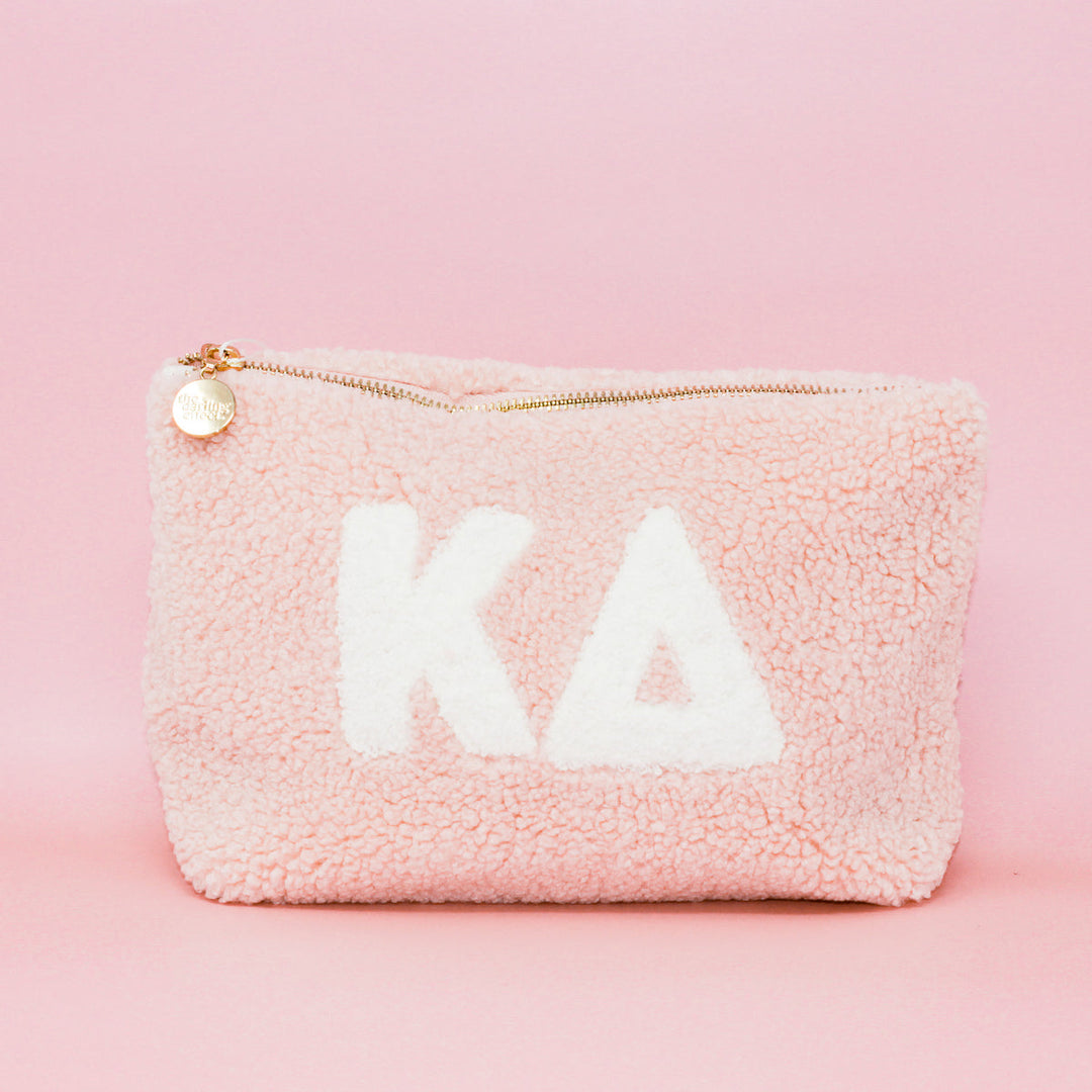 Sorority Teddy Letter Pouch Blush