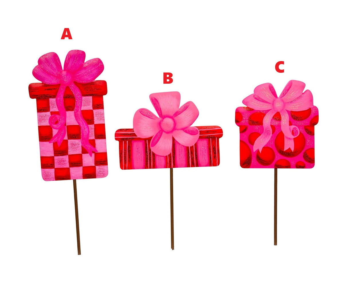 Pinkmas Gift Box Small with stake/hang/easel function