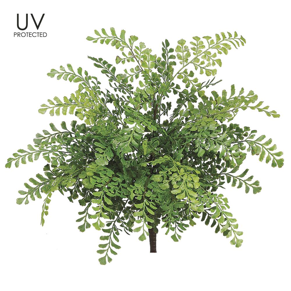 Plastic maidenhair fern bush in green with a natural leaf pattern silhouette.
