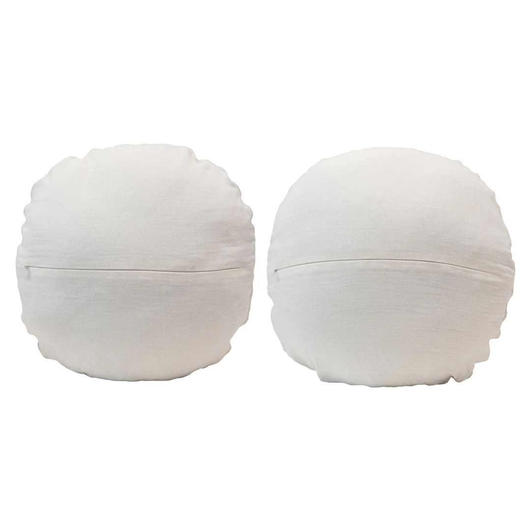 18" Round Linen Blend Pillow