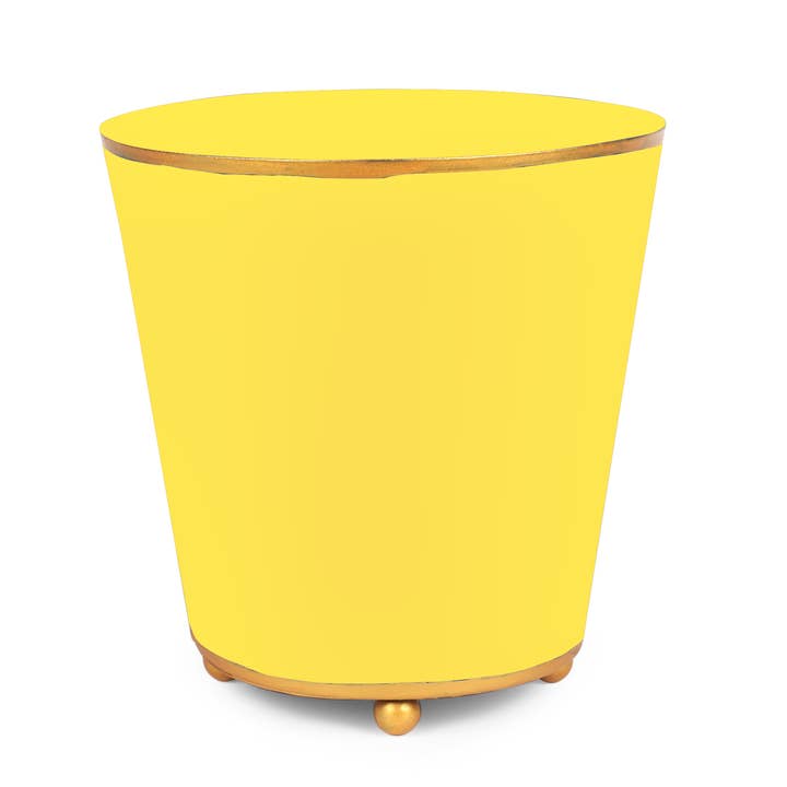 6-inch round matte black cachepot planter with a simple geometric silhouette.