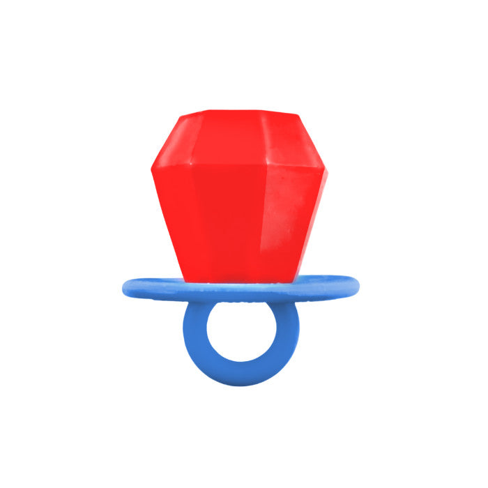 Soft squishy ring pop shaped like a colorful gem lollipop with vibrant candy-inspired design.