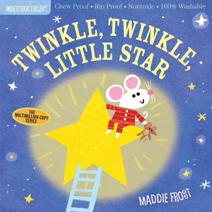 Indestructible toddler book with bright illustrations on ultra-durable waterproof material.
