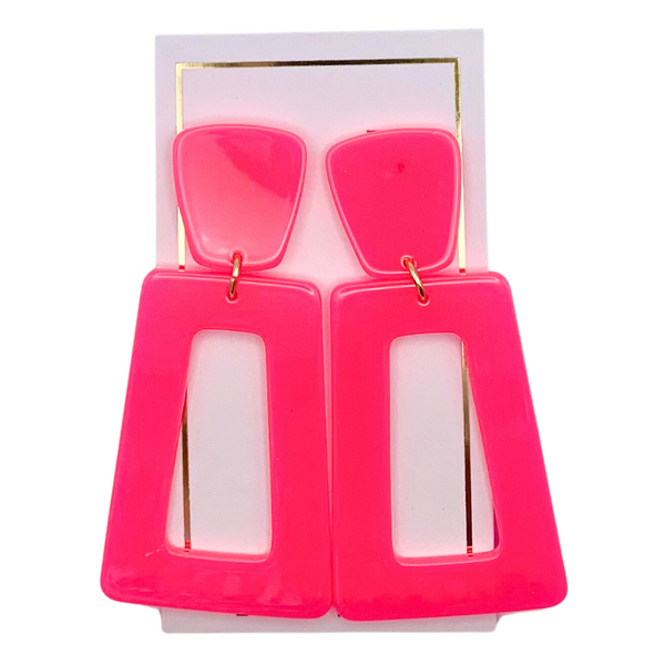 Kennedy earrings featuring a resin drop with stainless steel posts.