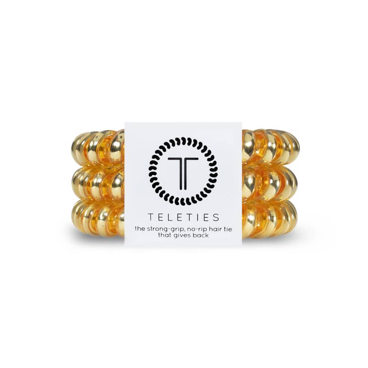Three large black spiral hair coils with a thick twisted texture designed as strong-grip ties.
