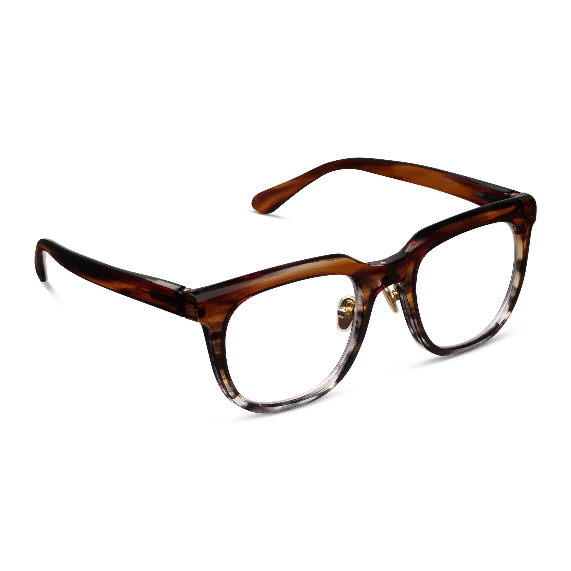 Crawford eyeglasses with polycarbonate frame in blue light focus lenses featuring spring hinges and aspheric material.