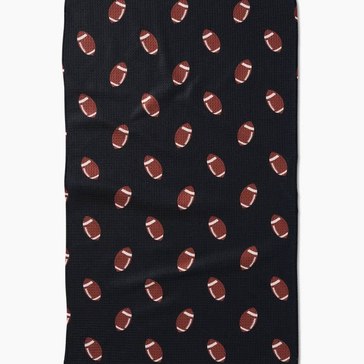 Recycled polyester waffle weave tea towel with single-sided print