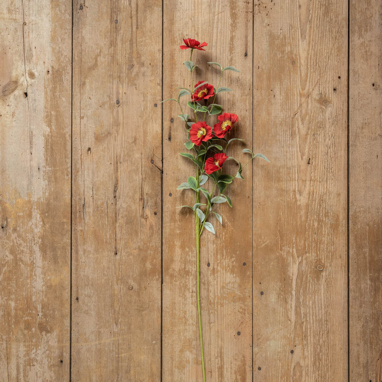 34-inch Anemone spray in white plastic with polyester petals featuring a natural floral silhouette.