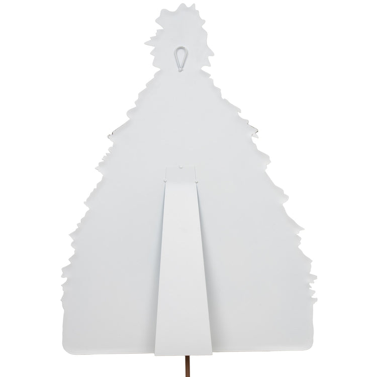 Beck's Vintage Tree decorative stake with natural wood finish.