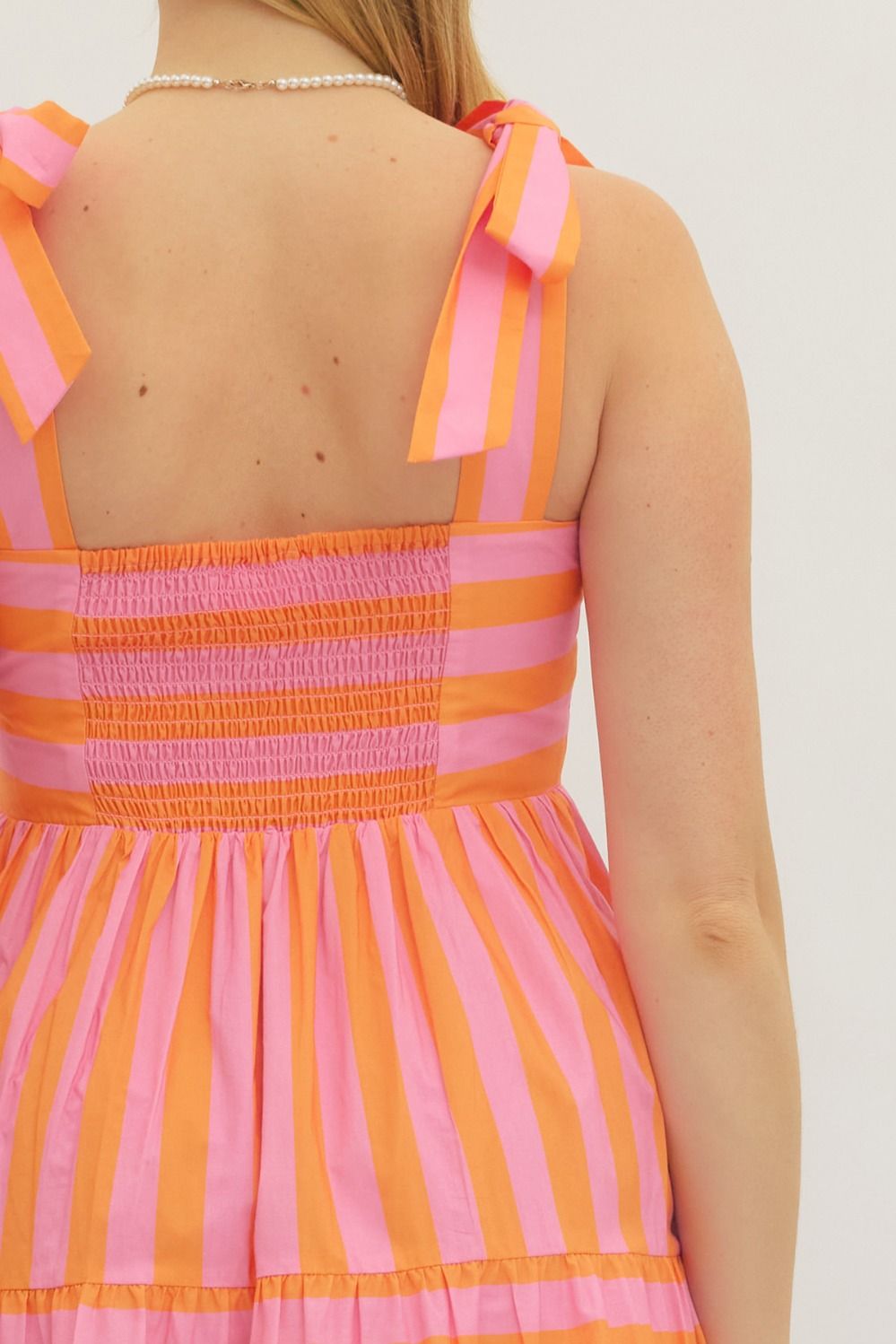 Zariyah Striped Sleeveless Midi Dress