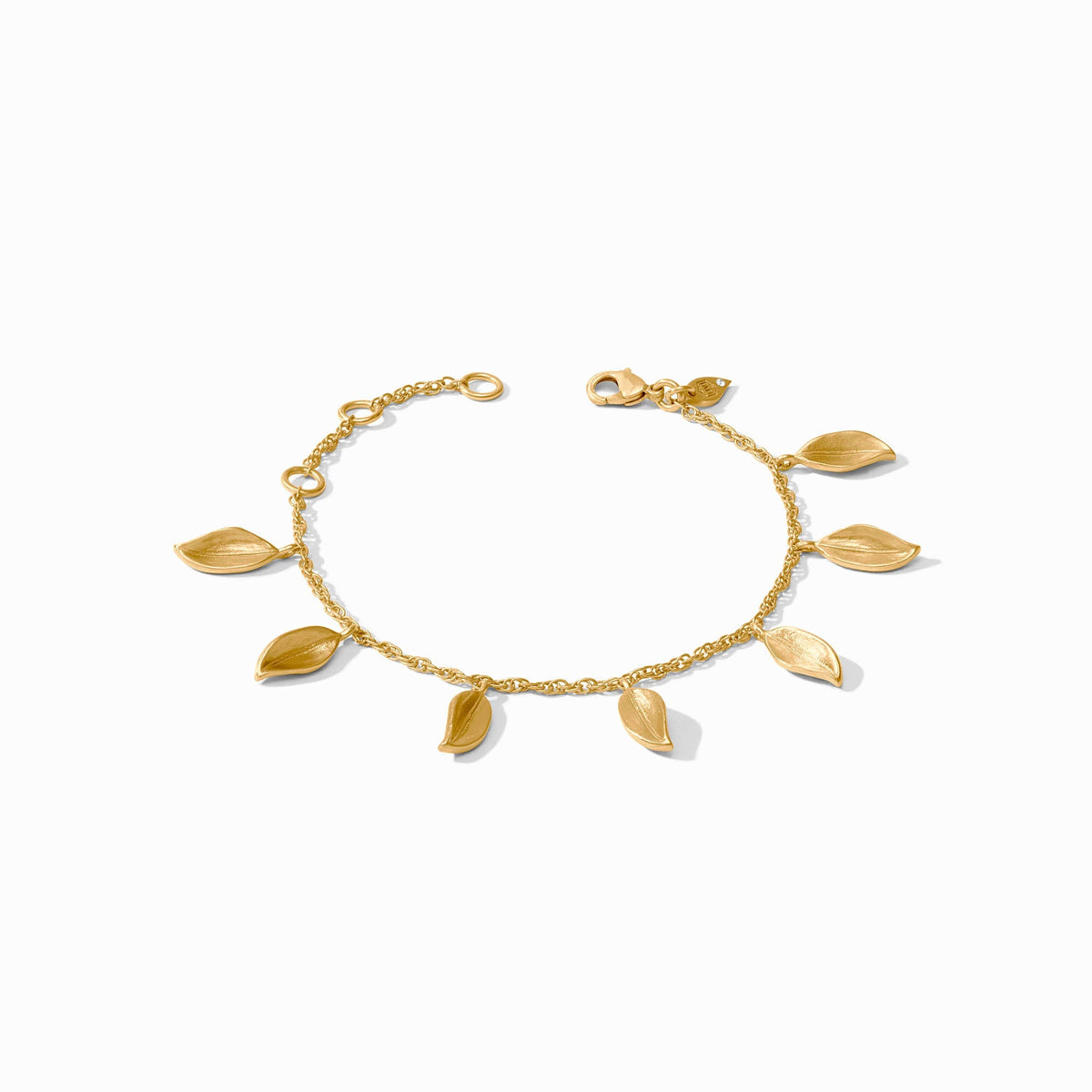Gold-plated delicate charm bracelet with adjustable chain and lobster clasp