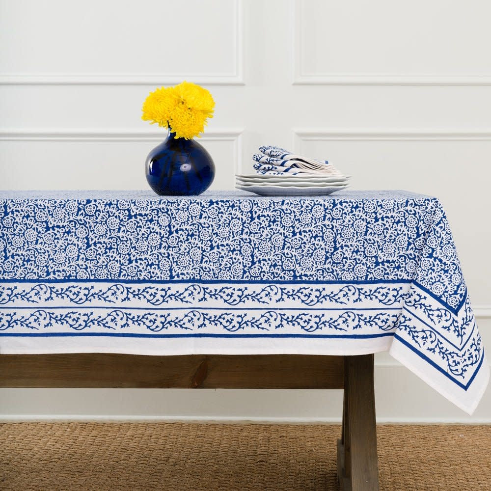Tapestry Dark Blue Tablecloth