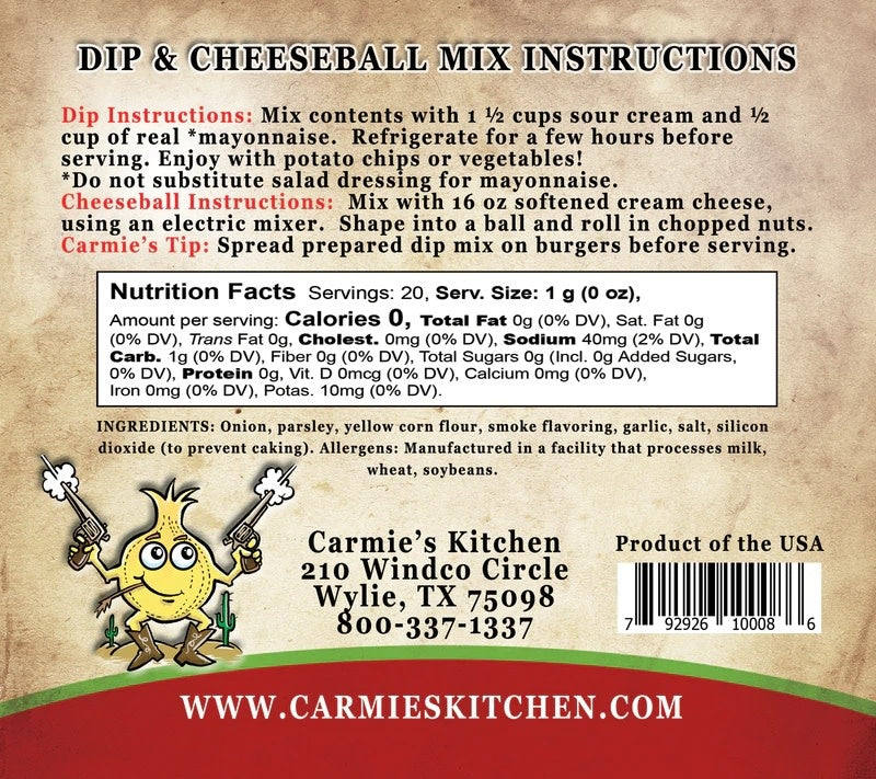 Western Onion Dip Mix