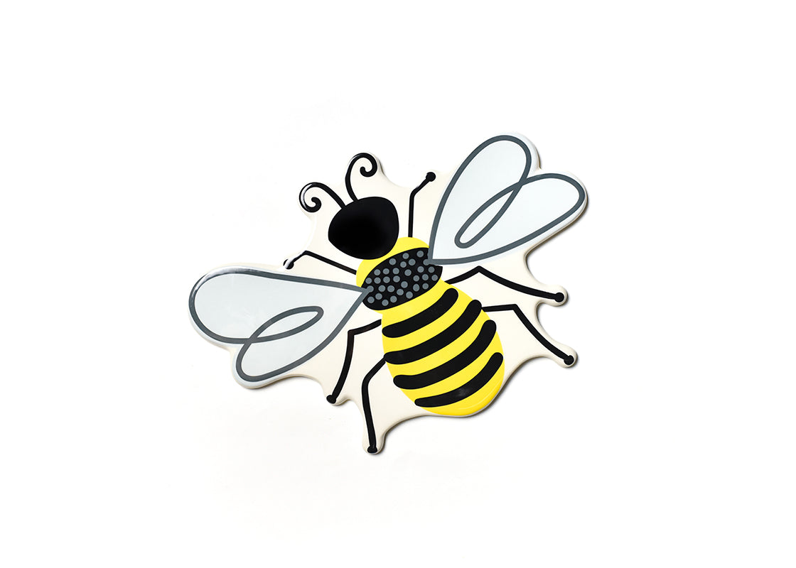 Ceramic Bee Big Attachment with hook and loop fastener in natural finish.