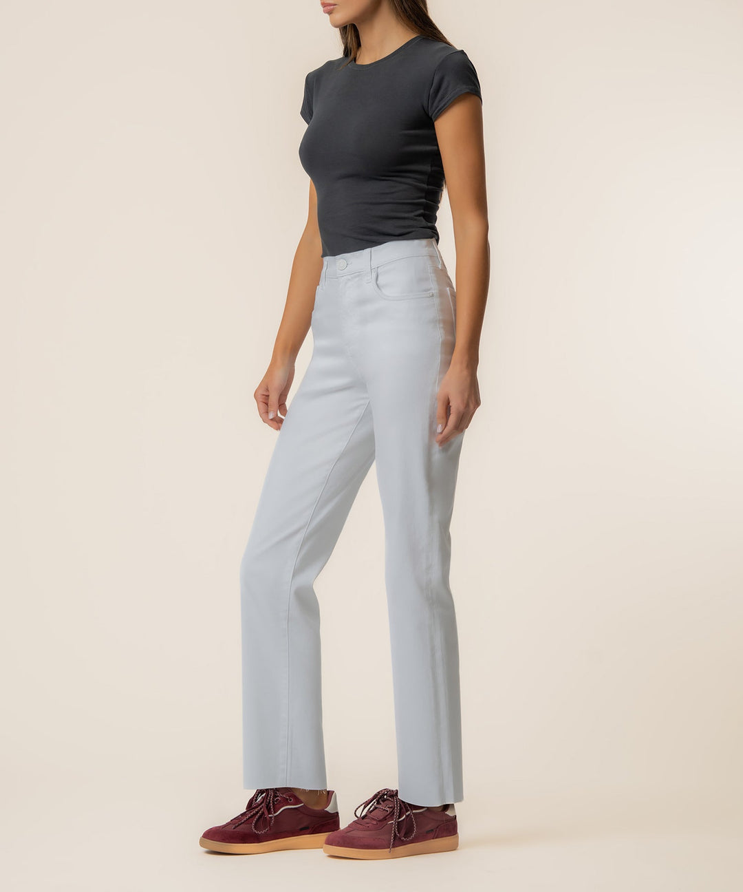 Avery High Rise Easy Straight Leg Raw Hem