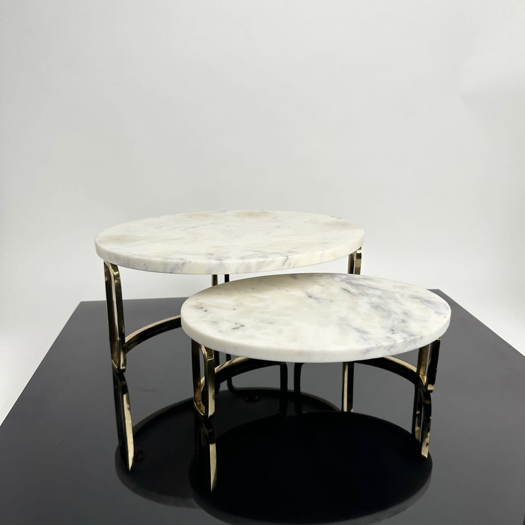 White  Marble Oval Cake Stand - Sold Individually